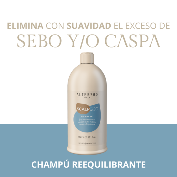 Shampoo Reequilibrante Elimina la Caspa - Alterego Rebalancing 950ml