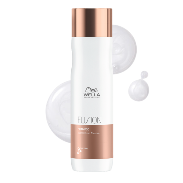 Set Navideño Fusion Wella con Shampoo y Cosmetiquera gratis