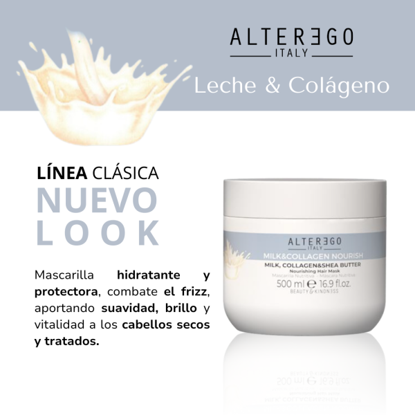 Mascarilla Nutritiva de Leche y Colageno Alterego 500ml