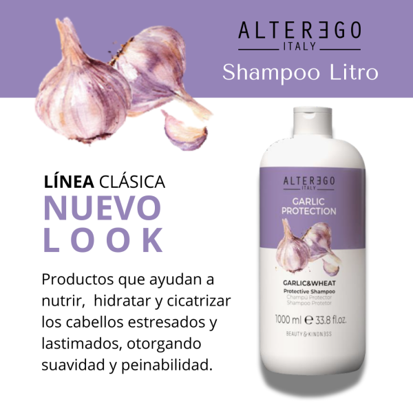 Shampoo de Ajo Reestructurador Y Protector 1Litro