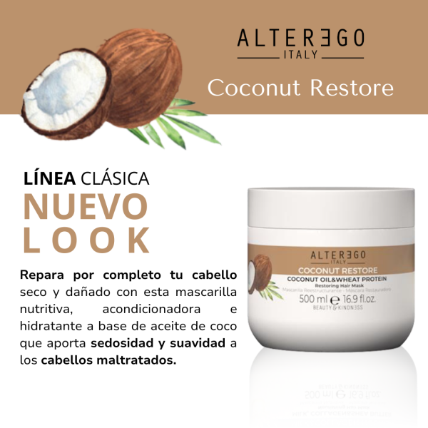 Mascarilla Alterego Restauracion De Coco - 500ml