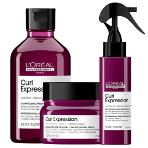 Kit Shampoo + Mascarilla + Spray Curl Expression Loreal