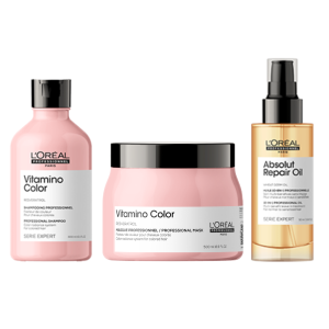 Kit Shampoo +Mascarilla Vitamino Color 500ml + Óleo Absolut Repair