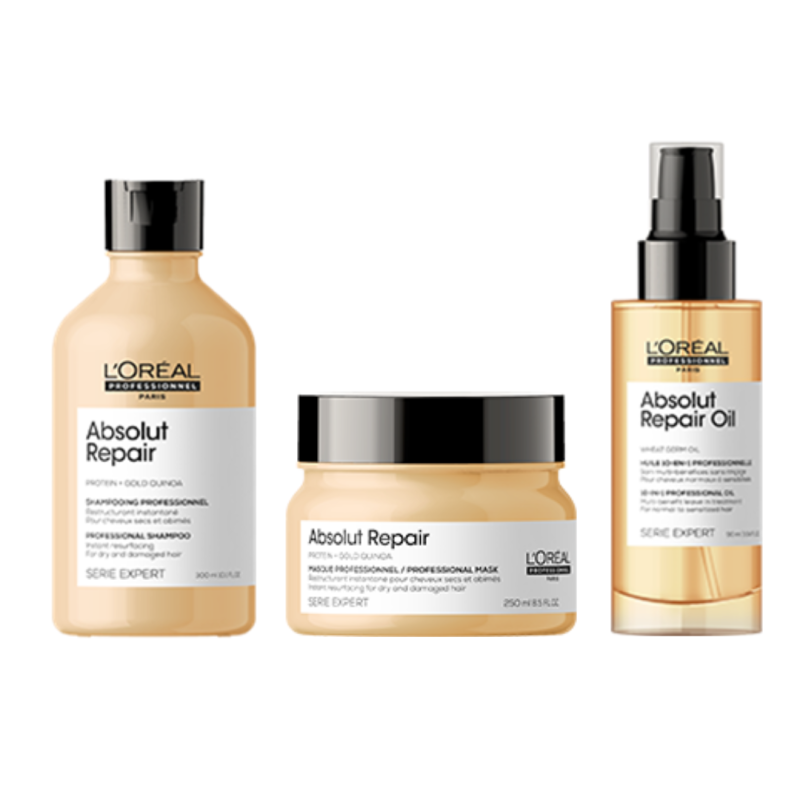 Kit Shampoo + Mascarilla Absolut Repair + Óleo Absolut Repair