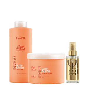 Duo Grande Wella Nutri Enrich – Shampoo Litro + Mask 500ml + Oleo 100ml