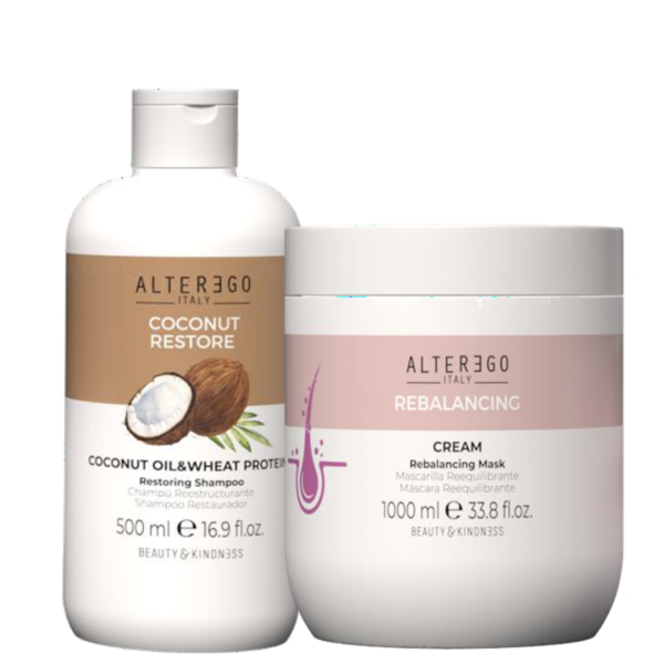 Shampoo Coconut Alterego y Mascarilla Rebalancing Alterego